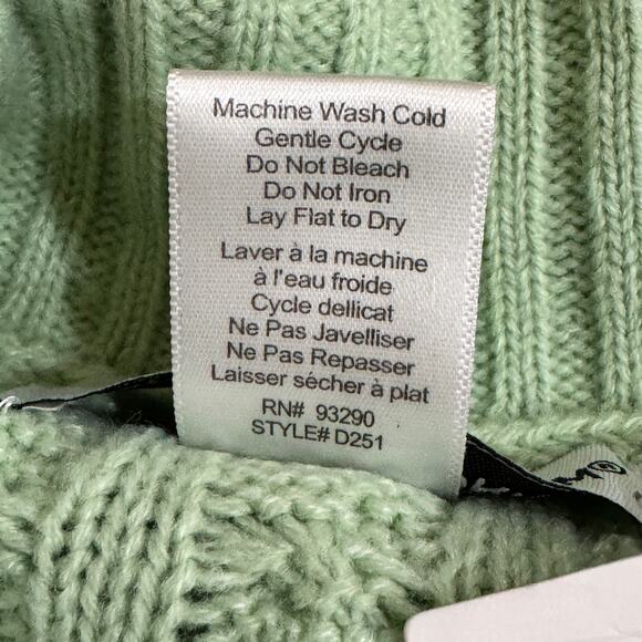 COTTON EMPORIUM Cardigan NWT Size M Collared Cable Knit Puff Sleeve Sweater - Picture 6 of 7